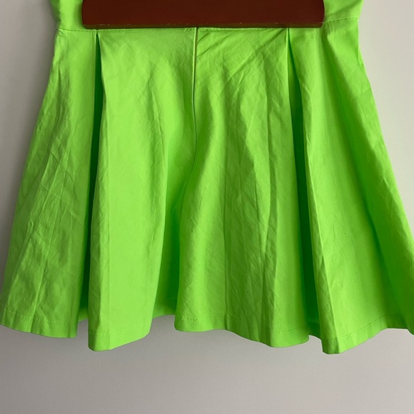 Lime Green Mini Skirt - Picture 2 of 3